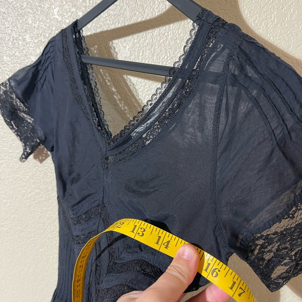 Silk + cotton ruffle Edward top - Picture 4 of 5